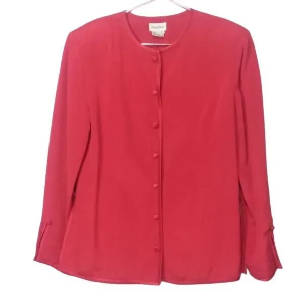 NEIMAN MARCUS 100% Silk Suit Blazer & Skirt set Size 10 - Picture 4 of 7